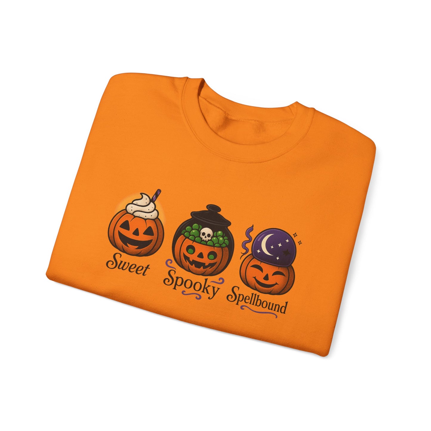 Halloween Pumpkin Sweatshirt - Spooky Design, Cozy Unisex Crewneck for Fall, Halloween Apparel, Cute Gift, Autumn Fashion