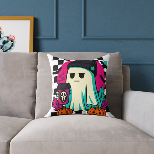 Halloween Ghost Pillow, Cozy Home Decor, Spooky Vibes, Autumn Aesthetic, Trick or Treat, Fall Birthday Gift, Seasonal Charm