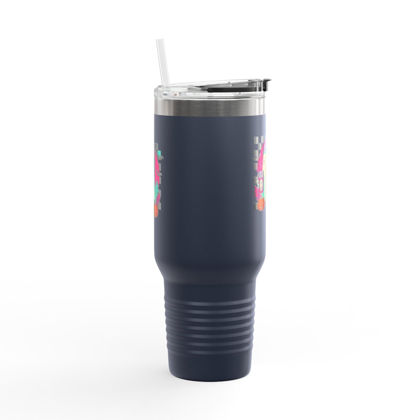 Insulated Travel Mug with Fun Halloween Ghost Design, Perfect for Fall, Coffee Lovers, Travel, Gifts, Party Favors, 40oz Drinkware