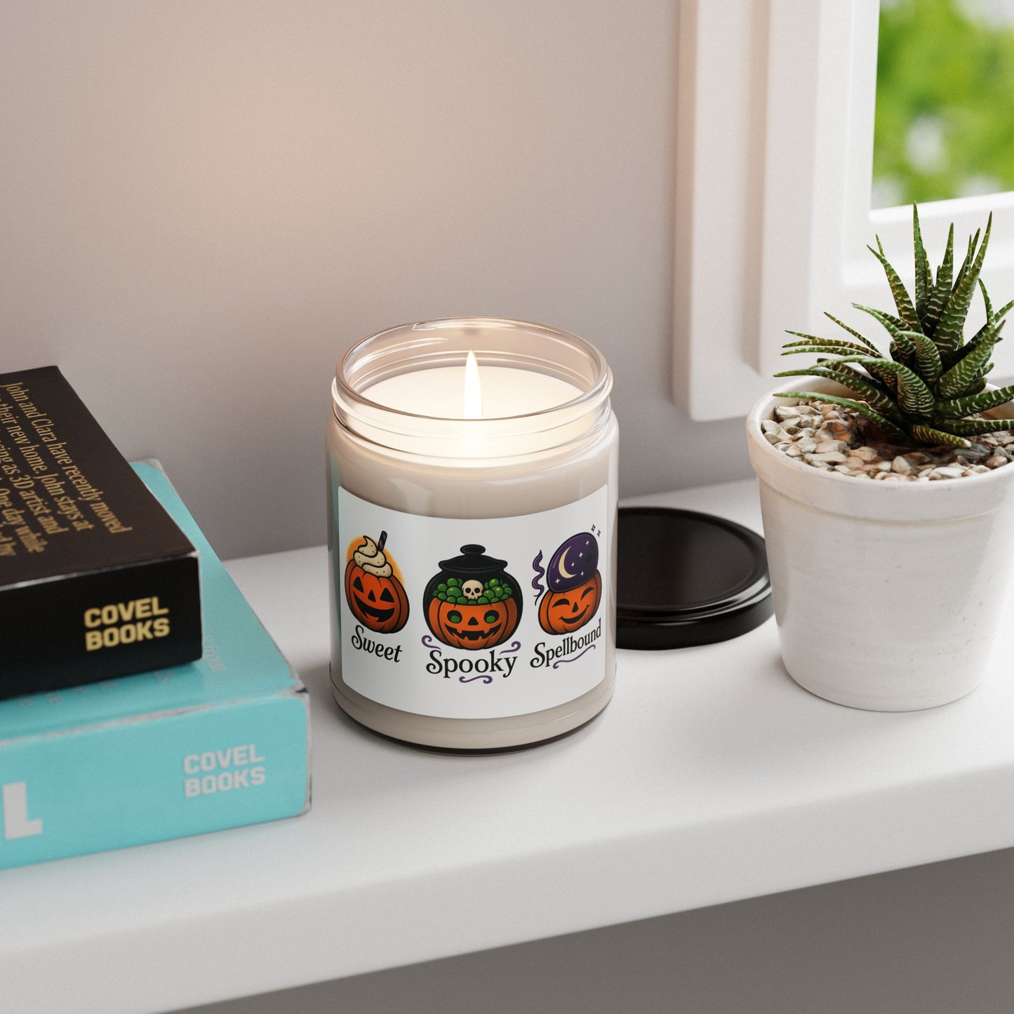 Halloween Themed Scented Soy Candle, Spooky Candle, Fall Decor, Halloween Gift, Cozy Home Fragrance, Autumn Candle, Seasonal Candle