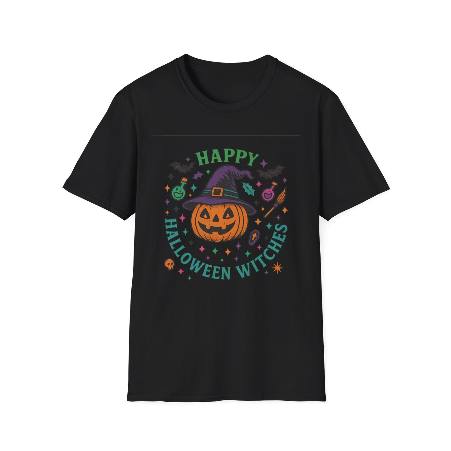 Happy Halloween Witches T-Shirt, Unisex Tee, Halloween Costume Shirt, Fall Fest Tee, Witch Lover Gift, Pumpkin Graphic Tee