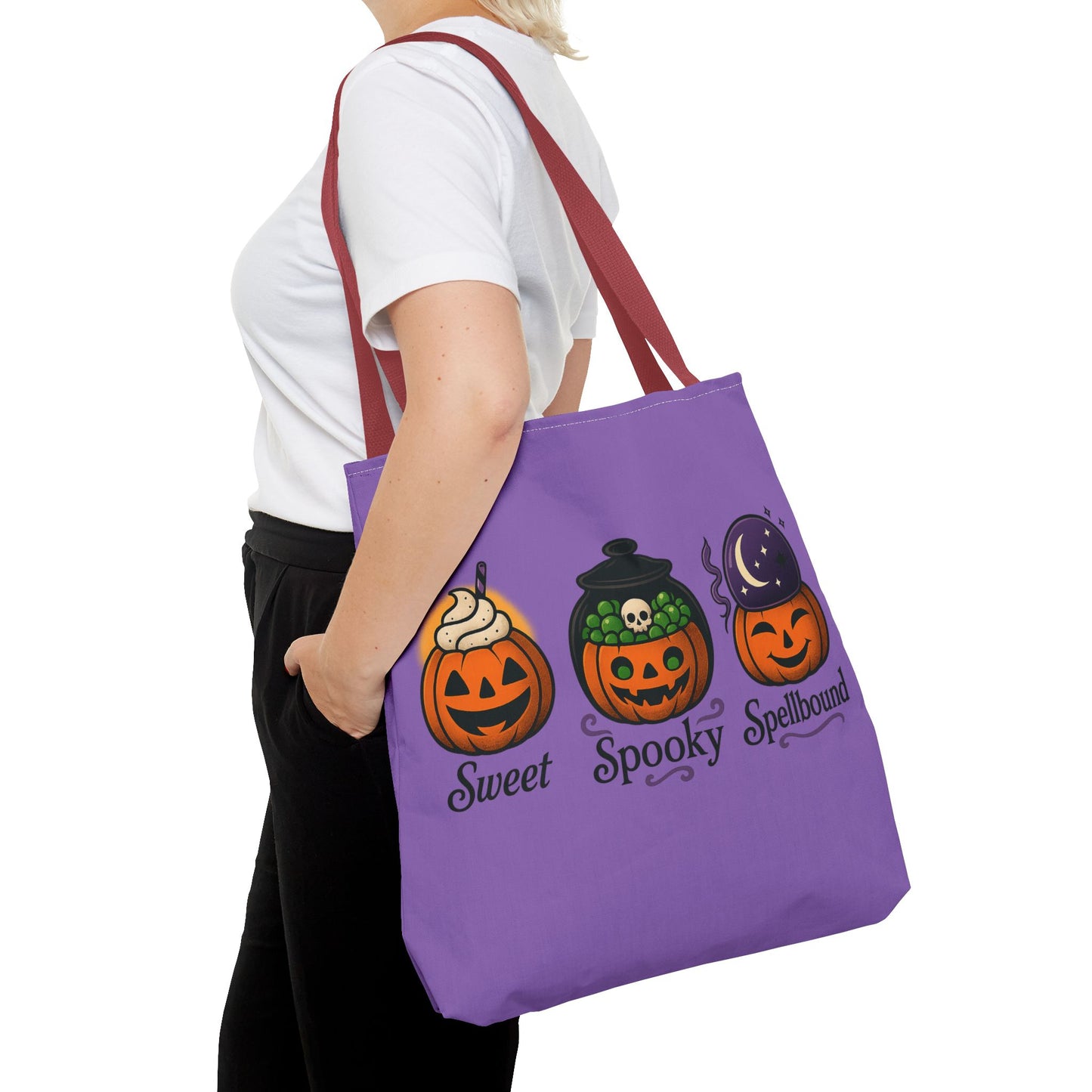 Halloween Pumpkin Tote Bag - Sweet Spooky Spellbound, Trick or Treat Bag, Fall Accessory, Autumn Decor, Gift for Halloween, [...]