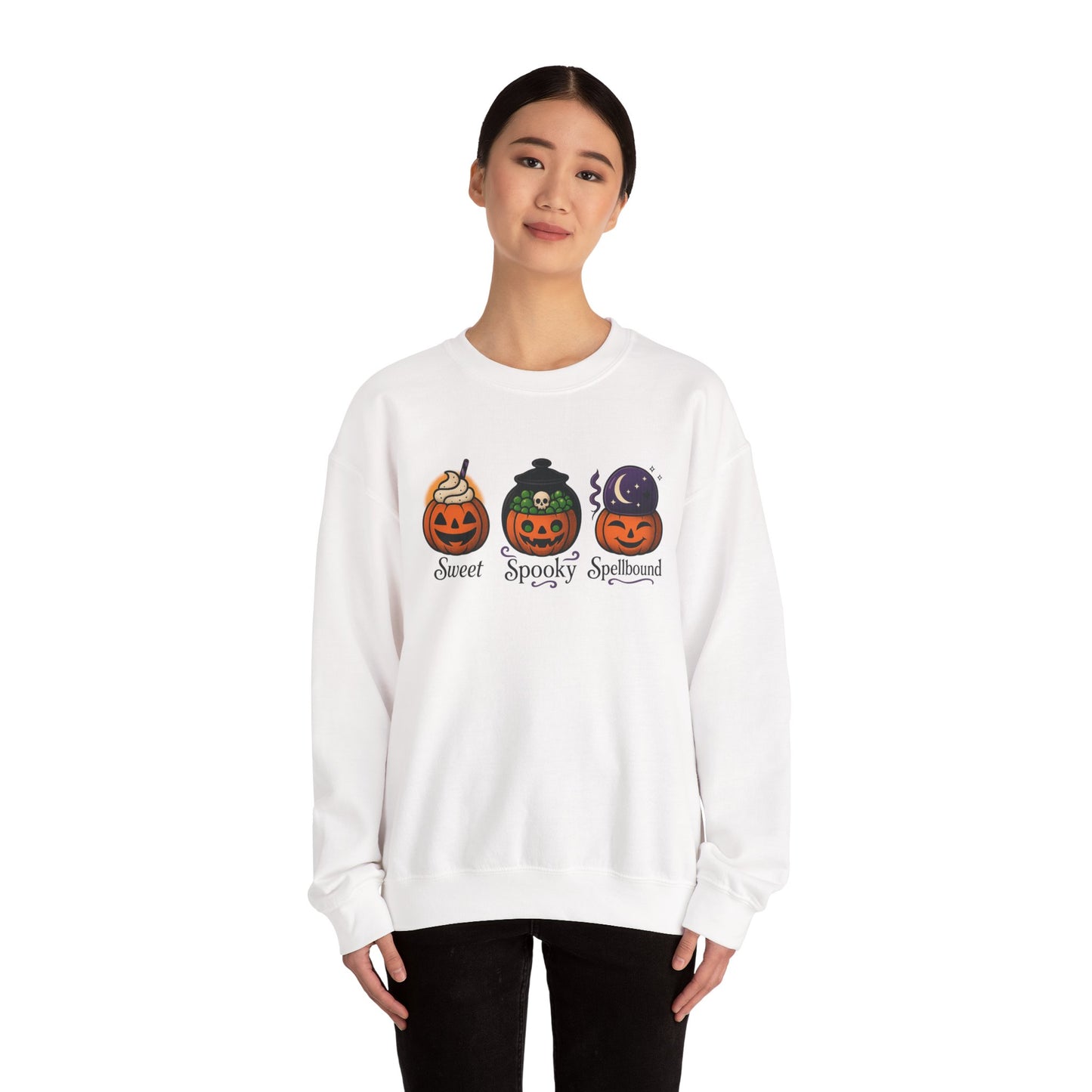 Halloween Pumpkin Sweatshirt - Spooky Design, Cozy Unisex Crewneck for Fall, Halloween Apparel, Cute Gift, Autumn Fashion