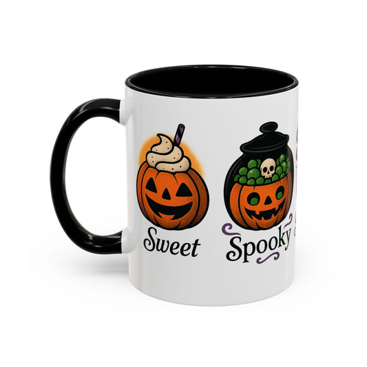 Halloween Pumpkin Accent Coffee Mug, Spooky Mug for Fall, Halloween Decor, Gift for Pumpkin Lovers, Coffee Enthusiast's Cup