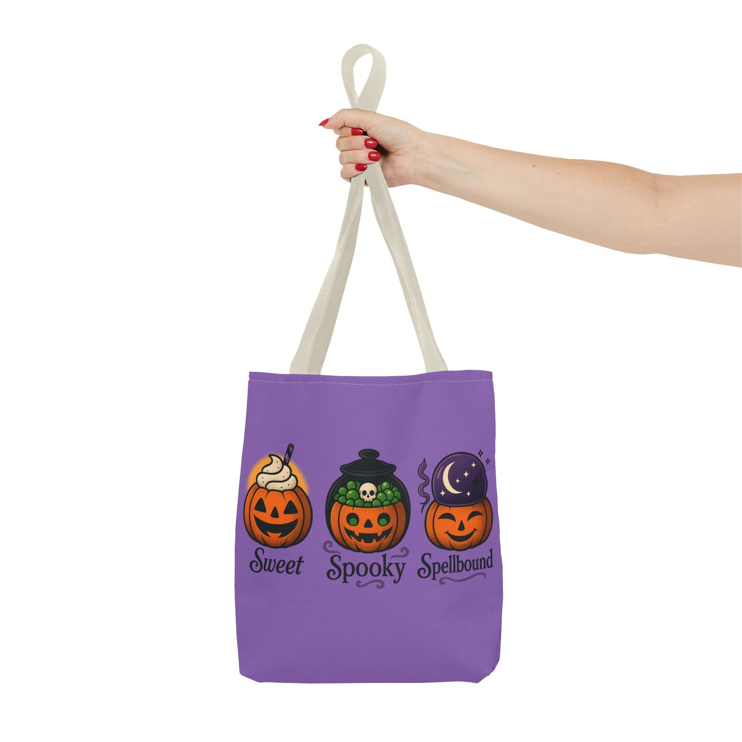 Halloween Pumpkin Tote Bag - Sweet Spooky Spellbound, Trick or Treat Bag, Fall Accessory, Autumn Decor, Gift for Halloween, [...]