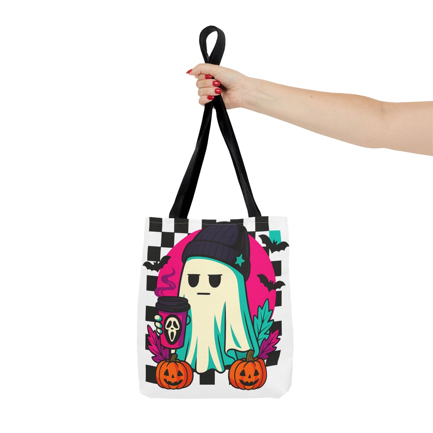 Spooky Ghost Tote Bag | Halloween Trick-or-Treat Tote, Cute Canvas Bag, Fall Accessories, Eco-Friendly Shopping Bag
