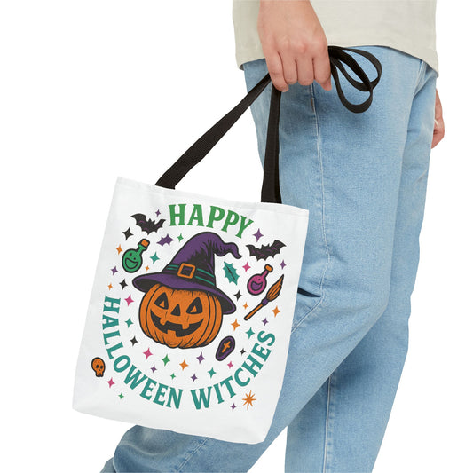 Halloween Witches Tote Bag, Spooky Season Carryall, Witchy Gift, Trick or Treat Bag, Eco-Friendly Shopper, Fall Festival Accessory