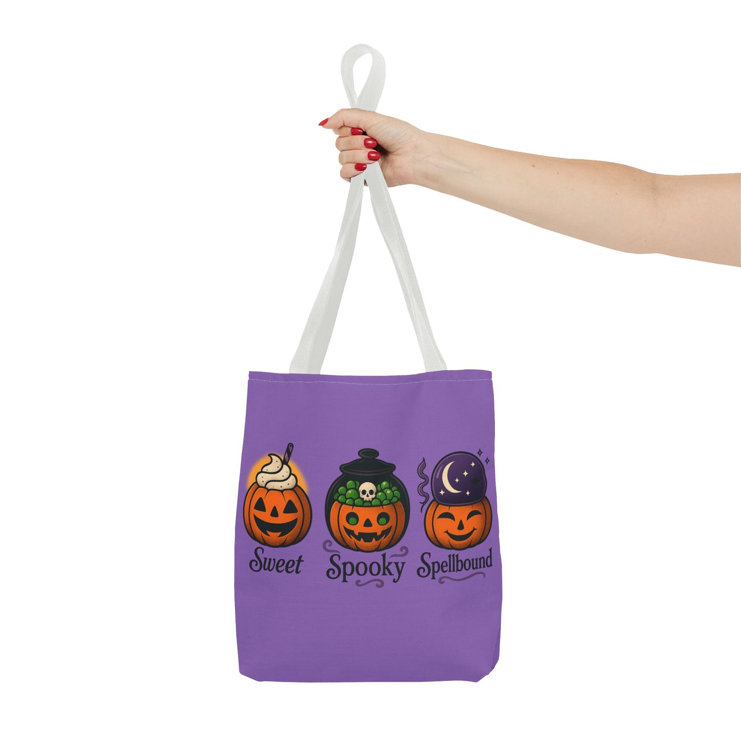 Halloween Pumpkin Tote Bag - Sweet Spooky Spellbound, Trick or Treat Bag, Fall Accessory, Autumn Decor, Gift for Halloween, [...]