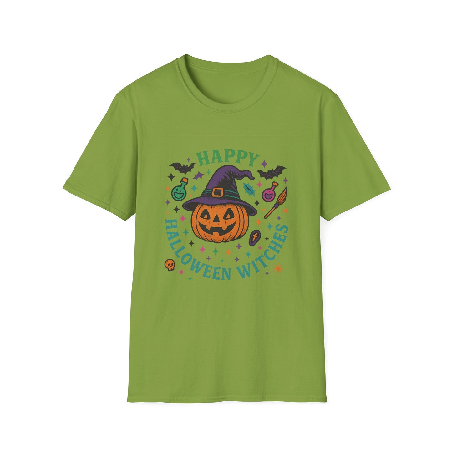 Happy Halloween Witches T-Shirt, Unisex Tee, Halloween Costume Shirt, Fall Fest Tee, Witch Lover Gift, Pumpkin Graphic Tee