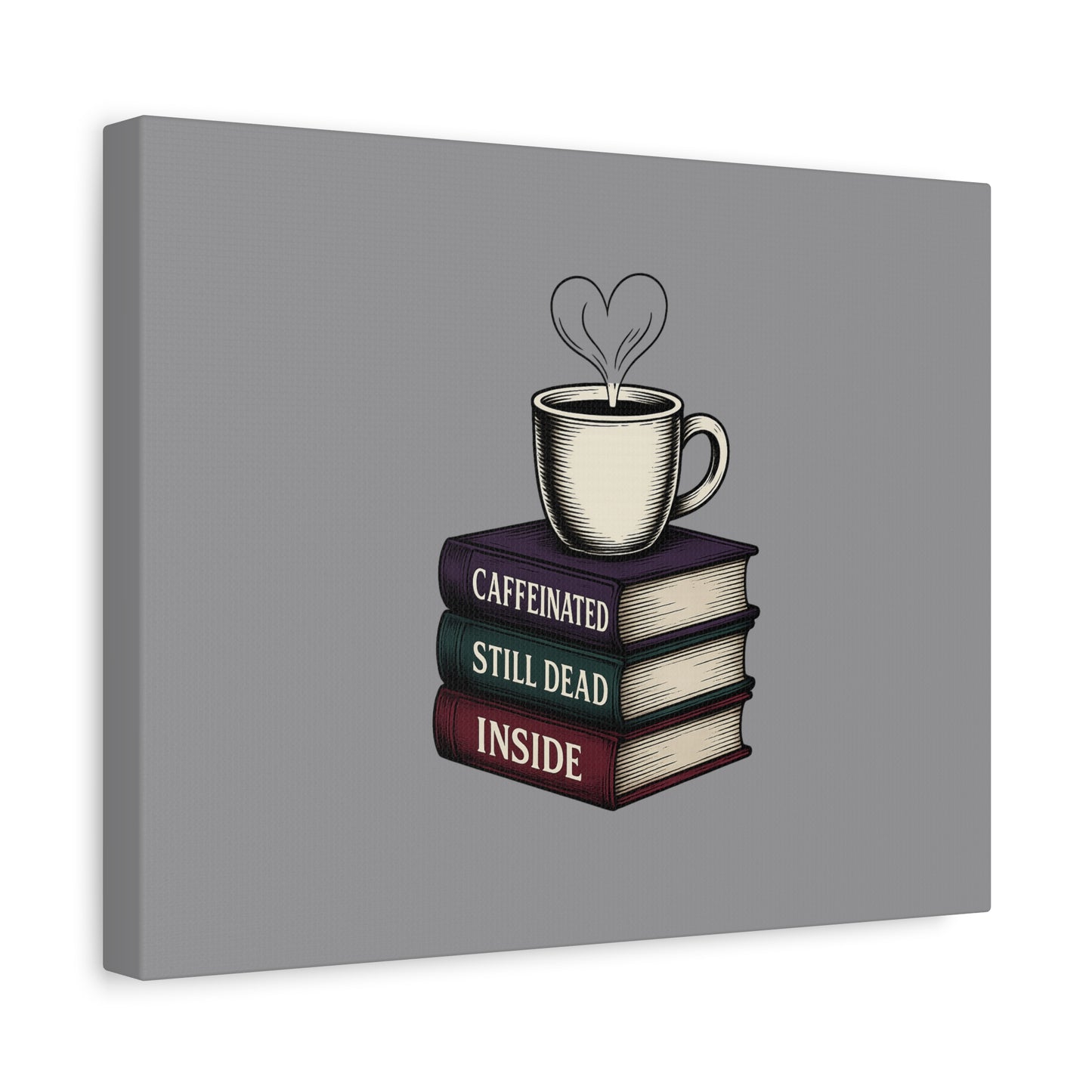 Coffee Lover Canvas Wall Art, Perfect for Book Nooks, Home Decor, Gift for Readers, Library Wall Decor, Literary Gifts