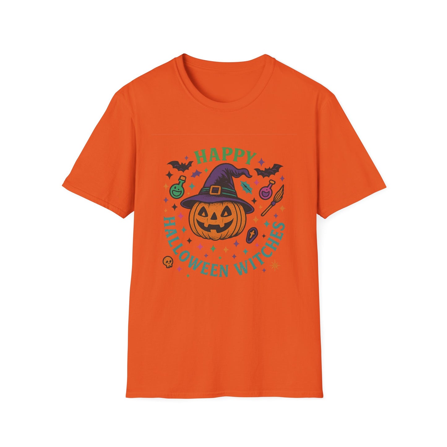 Happy Halloween Witches T-Shirt, Unisex Tee, Halloween Costume Shirt, Fall Fest Tee, Witch Lover Gift, Pumpkin Graphic Tee