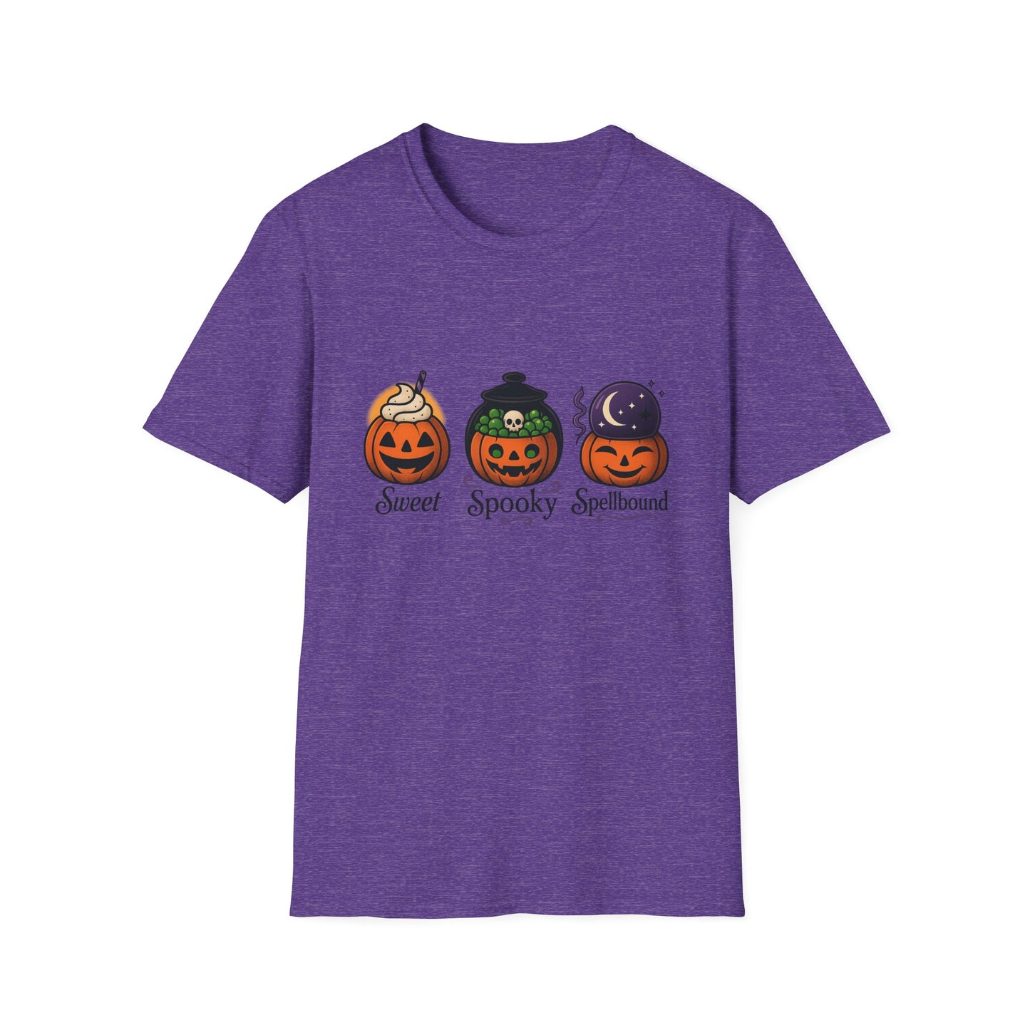 Halloween Themed T-Shirt, Sweet Spooky Spellbound Tee, Fall Fashion, Pumpkin Halloween Shirt, Casual Costume Top, Unisex Shirt