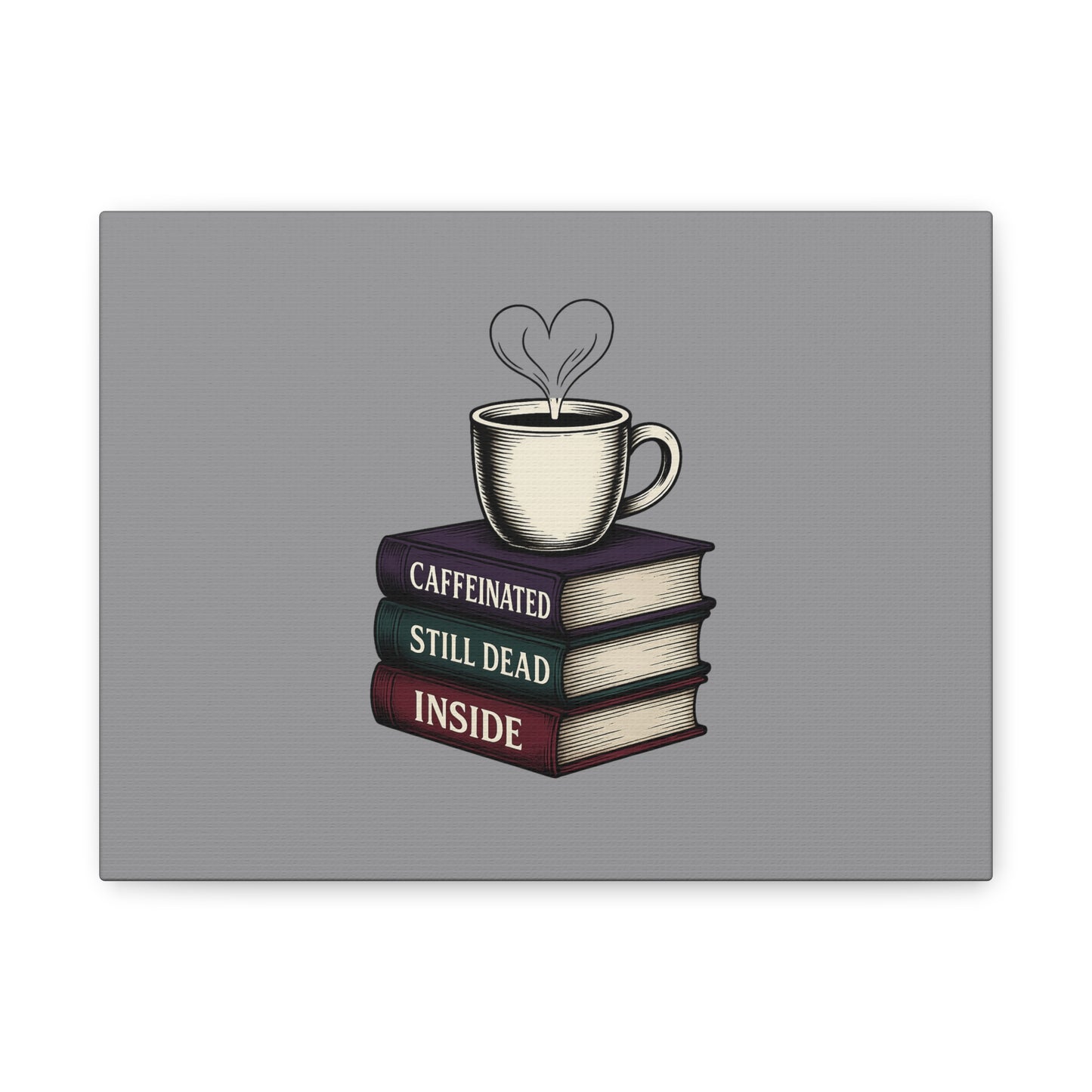 Coffee Lover Canvas Wall Art, Perfect for Book Nooks, Home Decor, Gift for Readers, Library Wall Decor, Literary Gifts