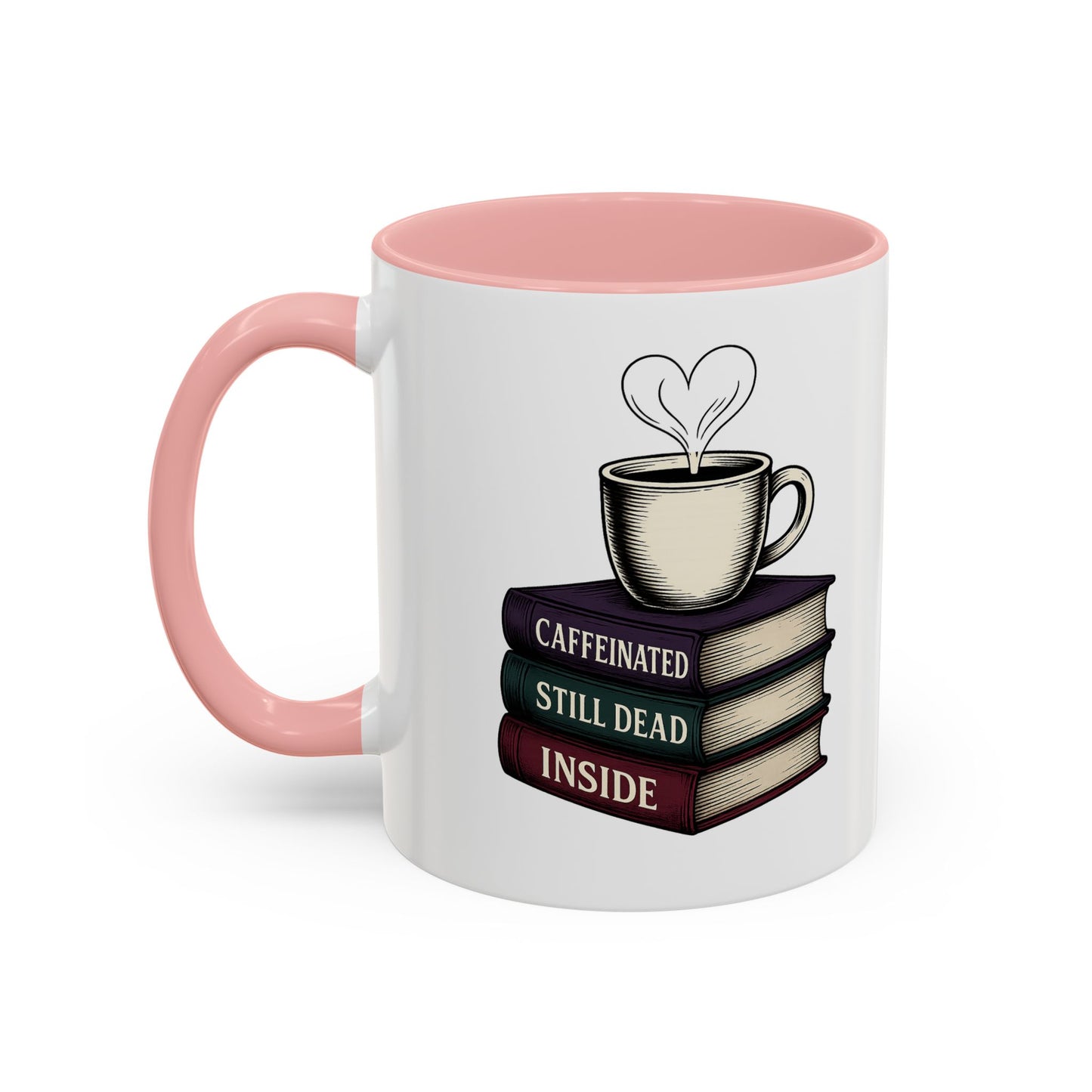 Coffee Lover's Accent Mug, Perfect Gift for Readers, Caffeine Enthusiasts, Book Lovers, Cozy Home Decor, Funny Coffee Cup