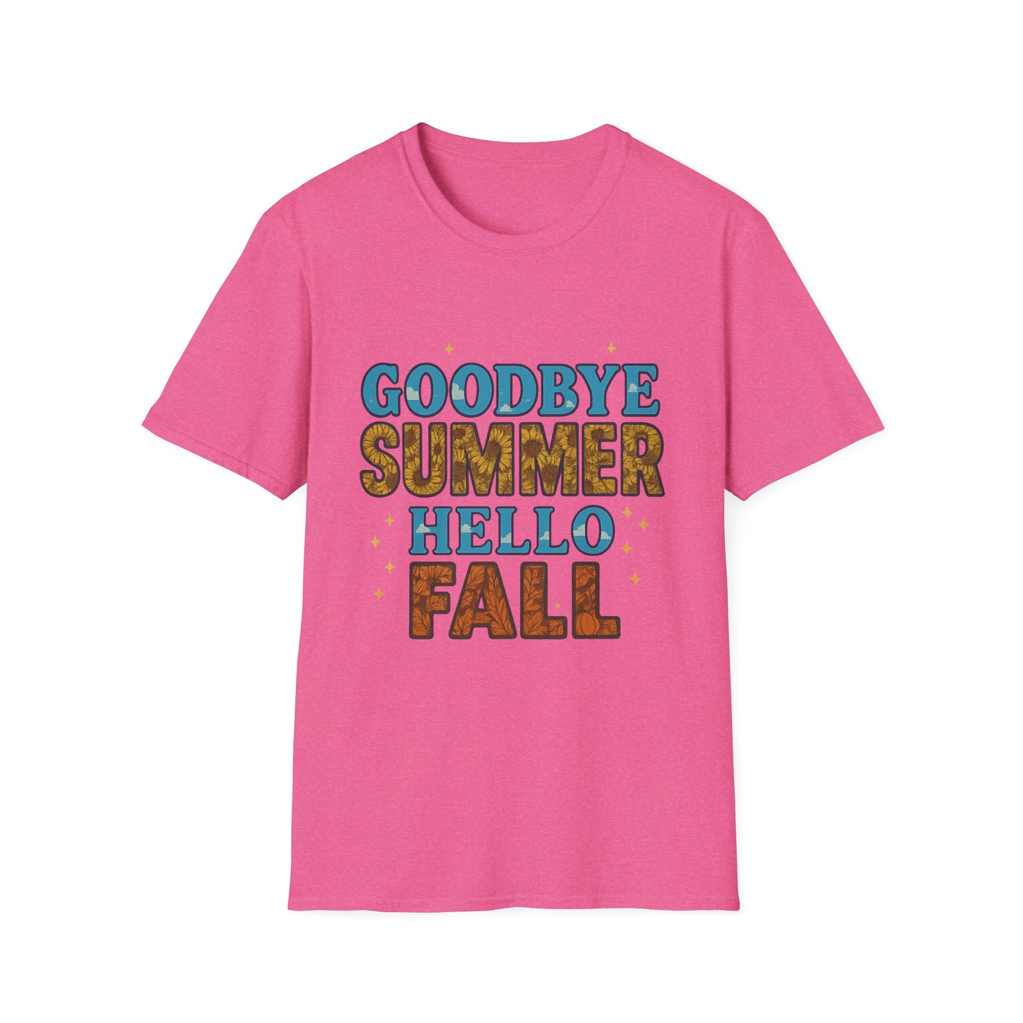 Autumn Vibes Tee | Goodbye Summer Hello Fall Shirt, Casual Fall Apparel, Unisex T-Shirt, Seasonal Fashion, Gift for Her/Him