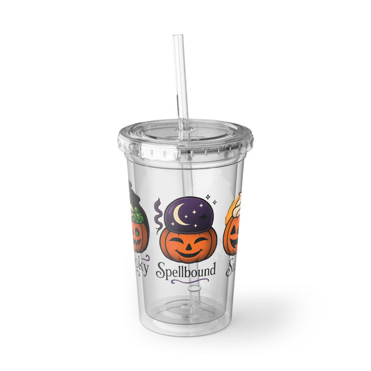 Halloween Acrylic Cup, Trick or Treat Tumbler, Fall Party Drinkware, Cute Pumpkin Decor, Halloween Gifts