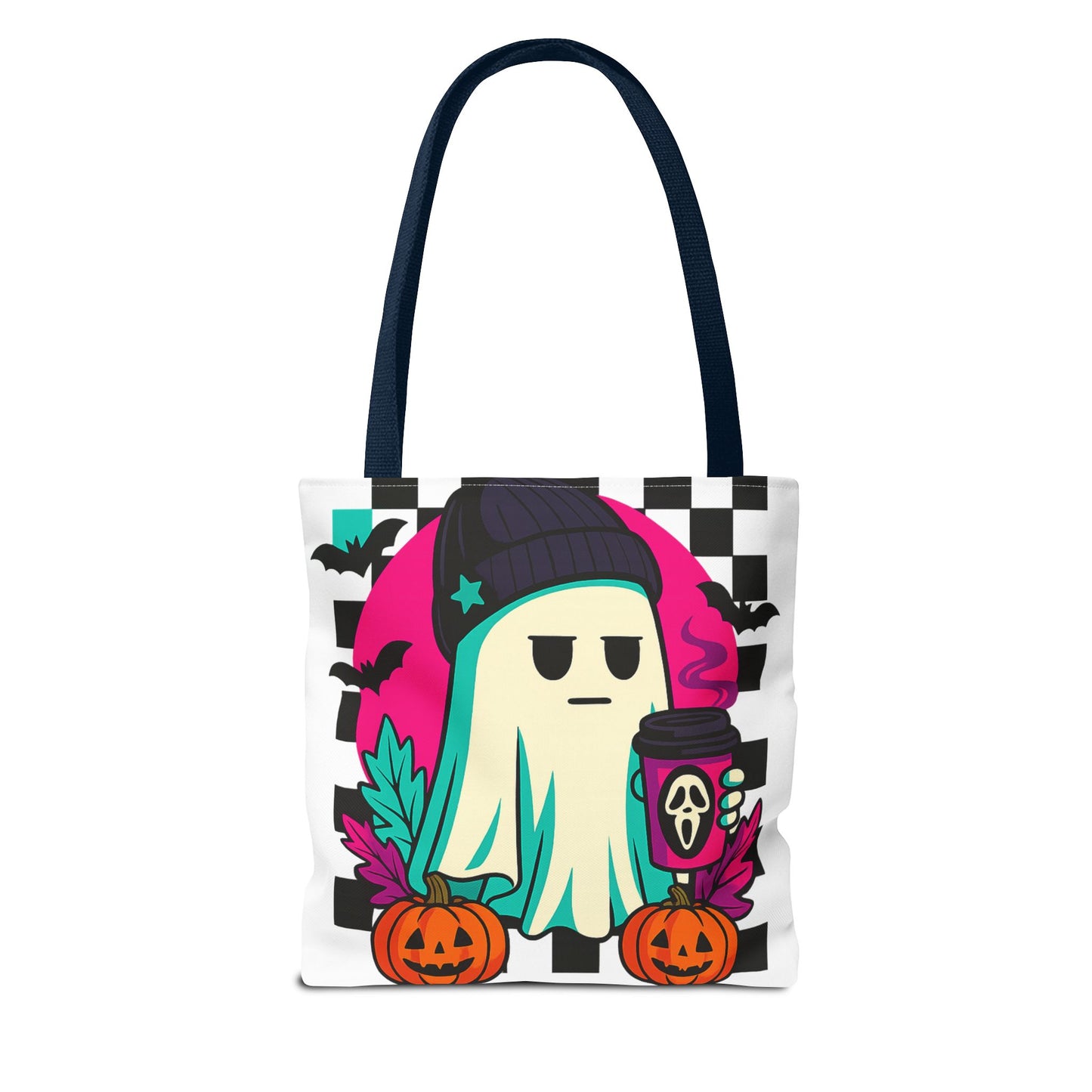 Spooky Ghost Tote Bag | Halloween Trick-or-Treat Tote, Cute Canvas Bag, Fall Accessories, Eco-Friendly Shopping Bag