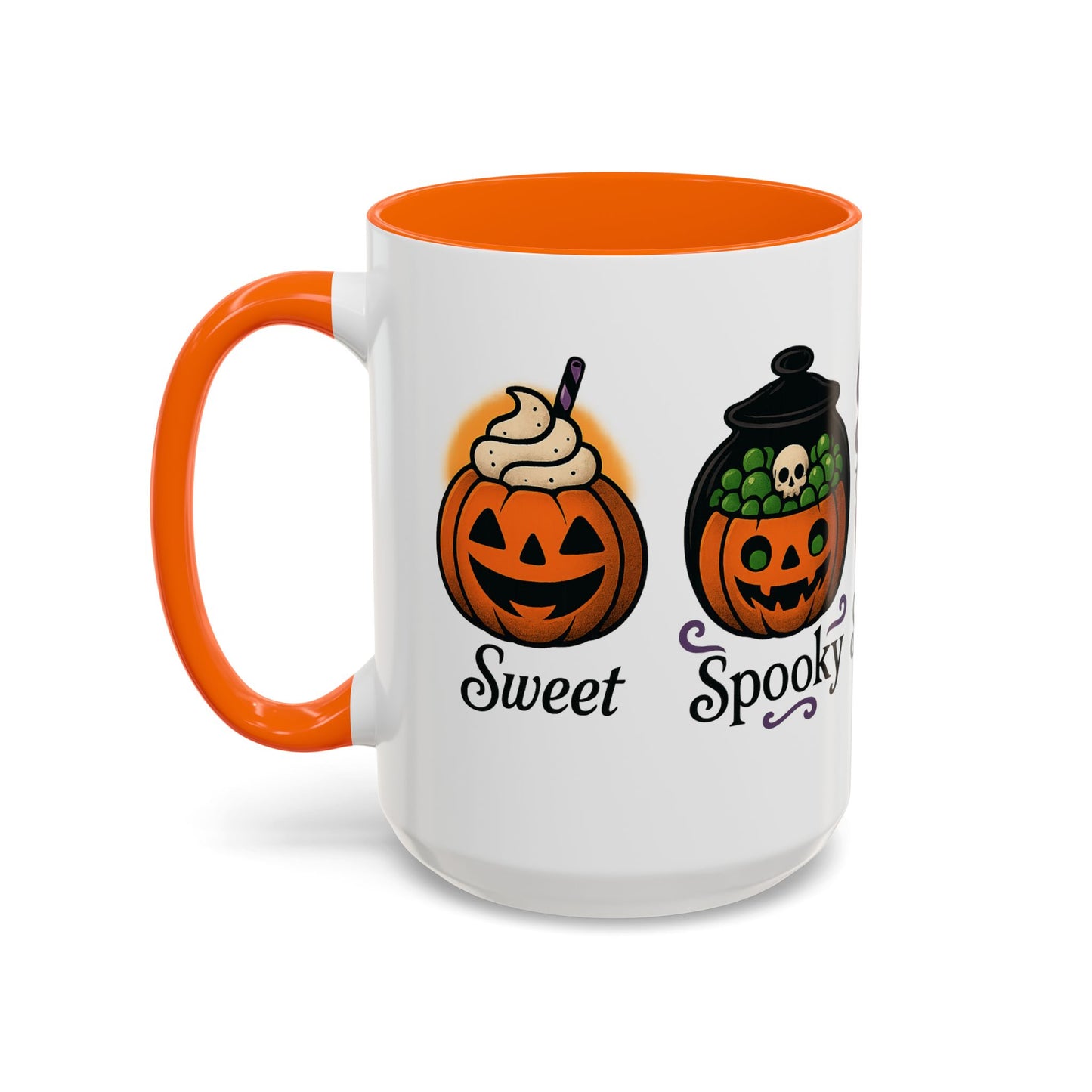 Halloween Pumpkin Accent Coffee Mug, Spooky Mug for Fall, Halloween Decor, Gift for Pumpkin Lovers, Coffee Enthusiast's Cup