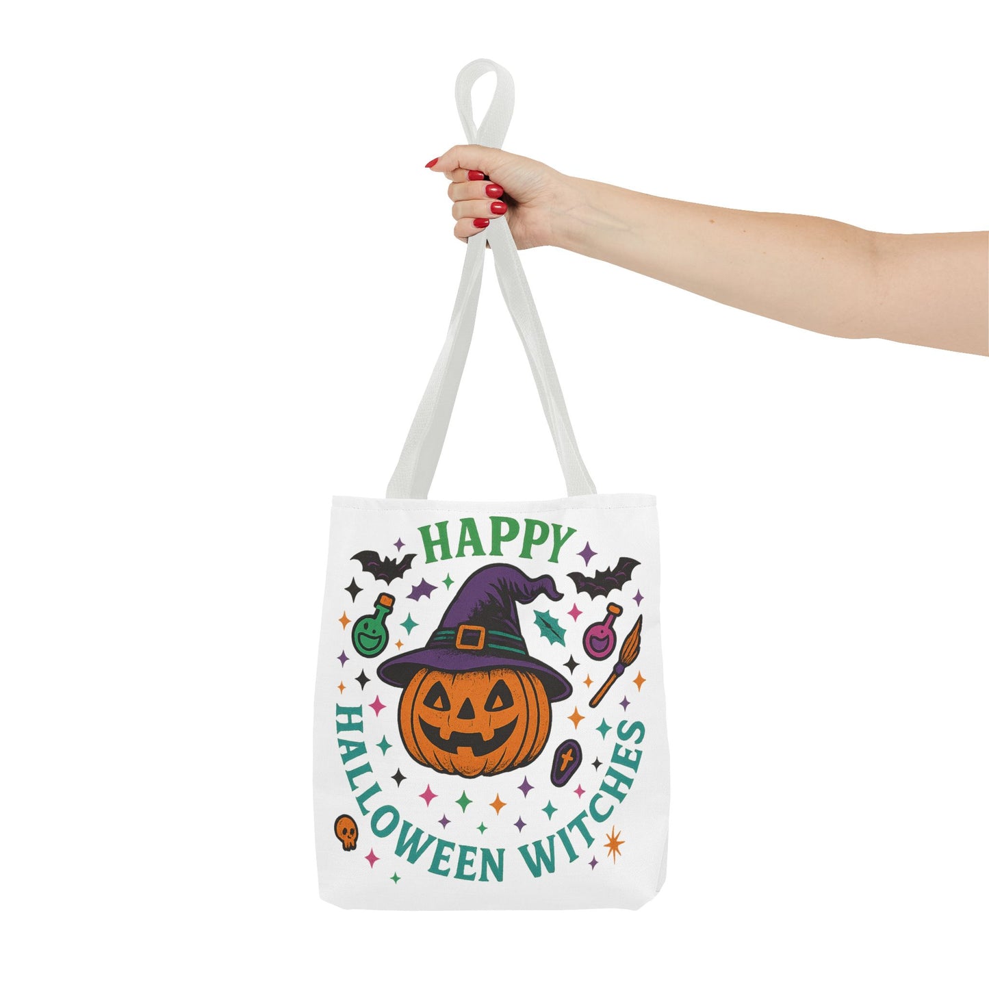 Halloween Witches Tote Bag, Spooky Season Carryall, Witchy Gift, Trick or Treat Bag, Eco-Friendly Shopper, Fall Festival Accessory