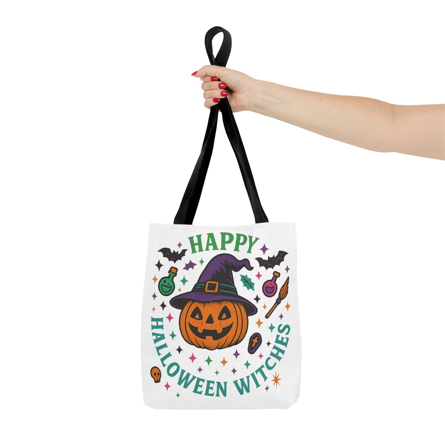 Halloween Witches Tote Bag, Spooky Season Carryall, Witchy Gift, Trick or Treat Bag, Eco-Friendly Shopper, Fall Festival Accessory