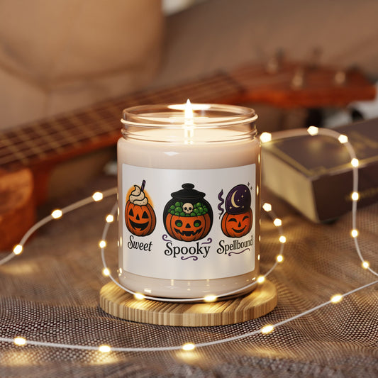 Halloween Themed Scented Soy Candle, Spooky Candle, Fall Decor, Halloween Gift, Cozy Home Fragrance, Autumn Candle, Seasonal Candle