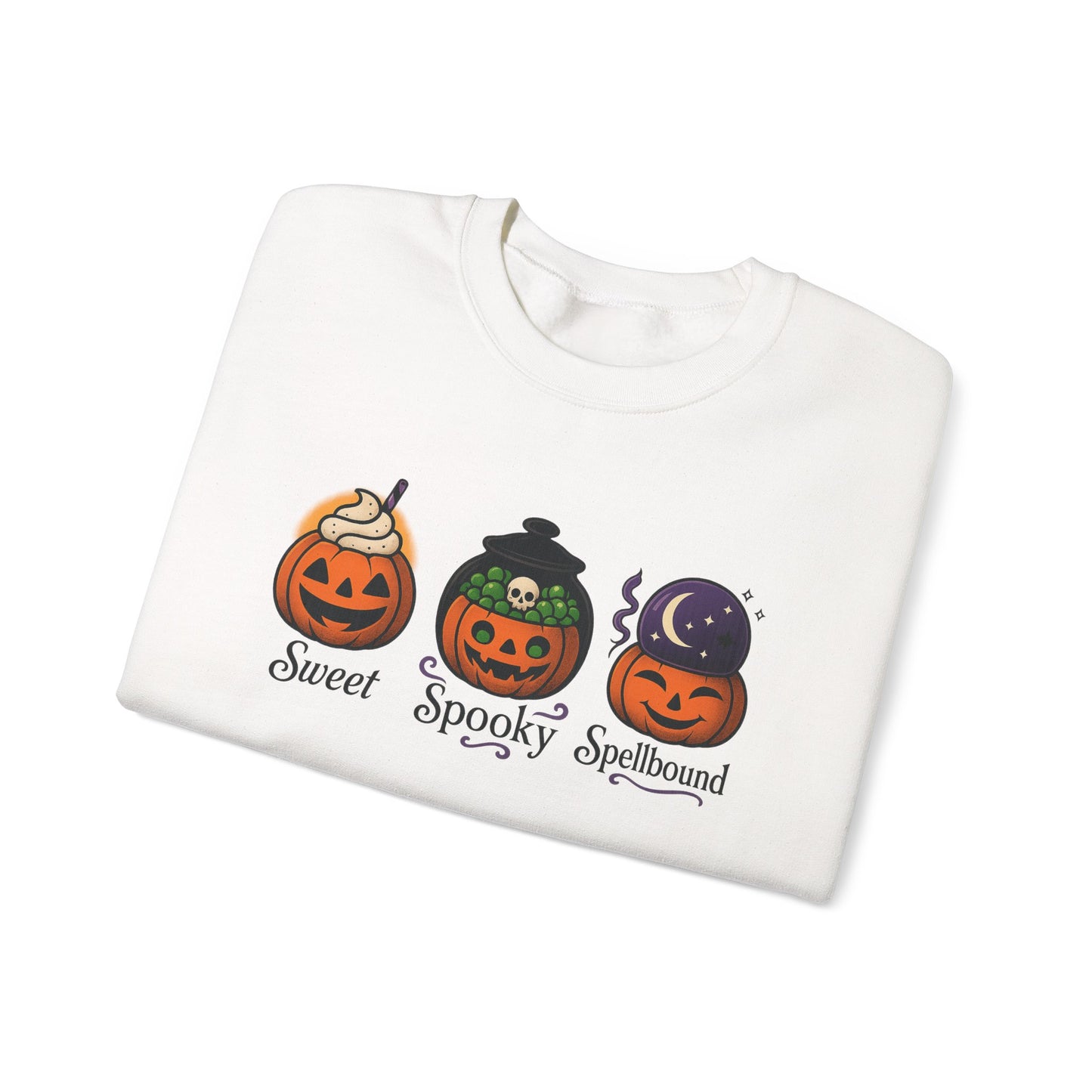Halloween Pumpkin Sweatshirt - Spooky Design, Cozy Unisex Crewneck for Fall, Halloween Apparel, Cute Gift, Autumn Fashion