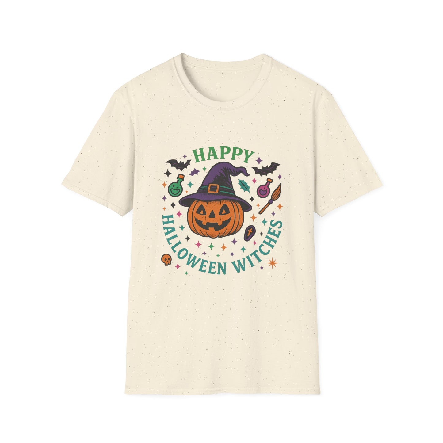Happy Halloween Witches T-Shirt, Unisex Tee, Halloween Costume Shirt, Fall Fest Tee, Witch Lover Gift, Pumpkin Graphic Tee