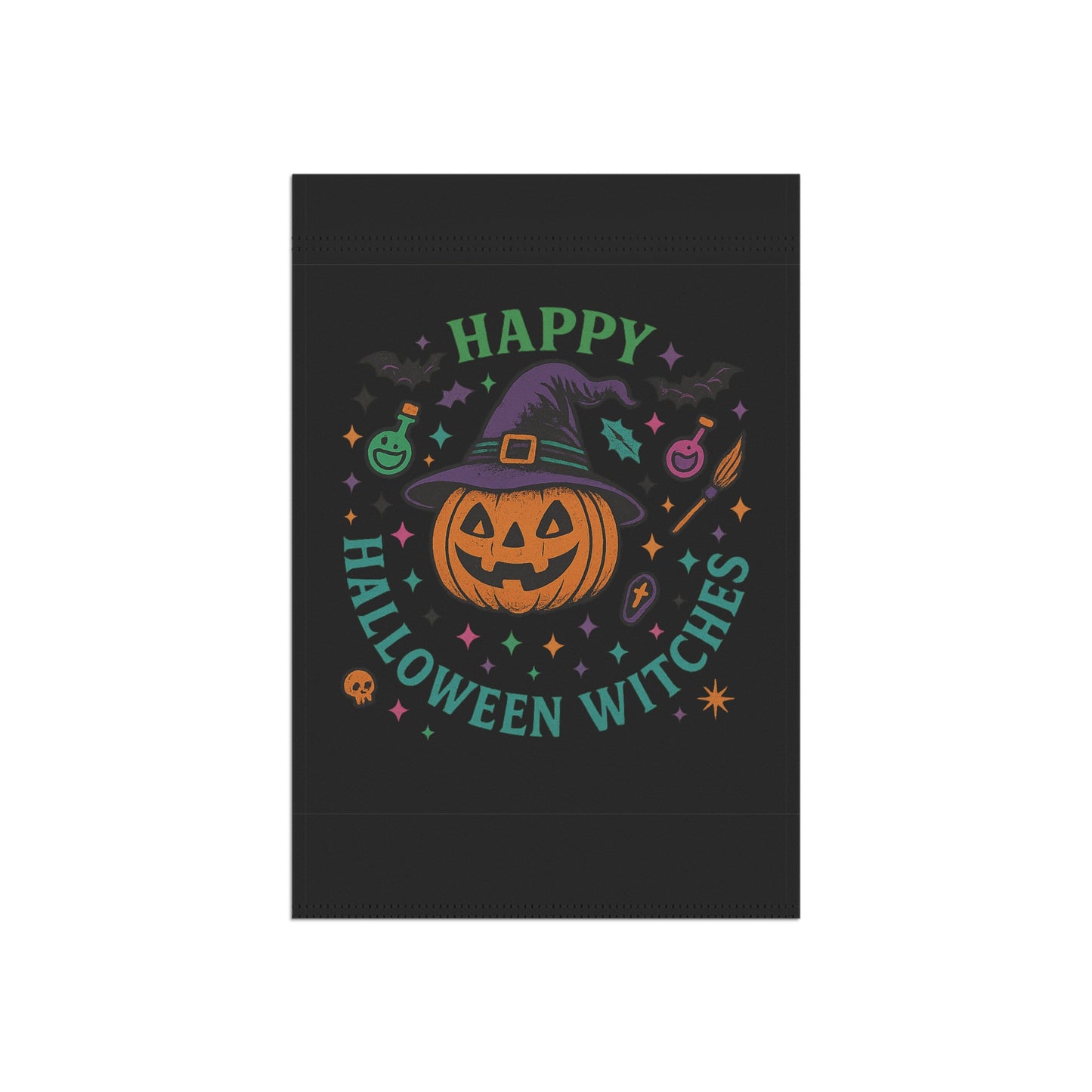 Halloween Garden Banner, Outdoor Decor, Fall Decoration, Spooky Yard Sign, Witches Welcome Flag