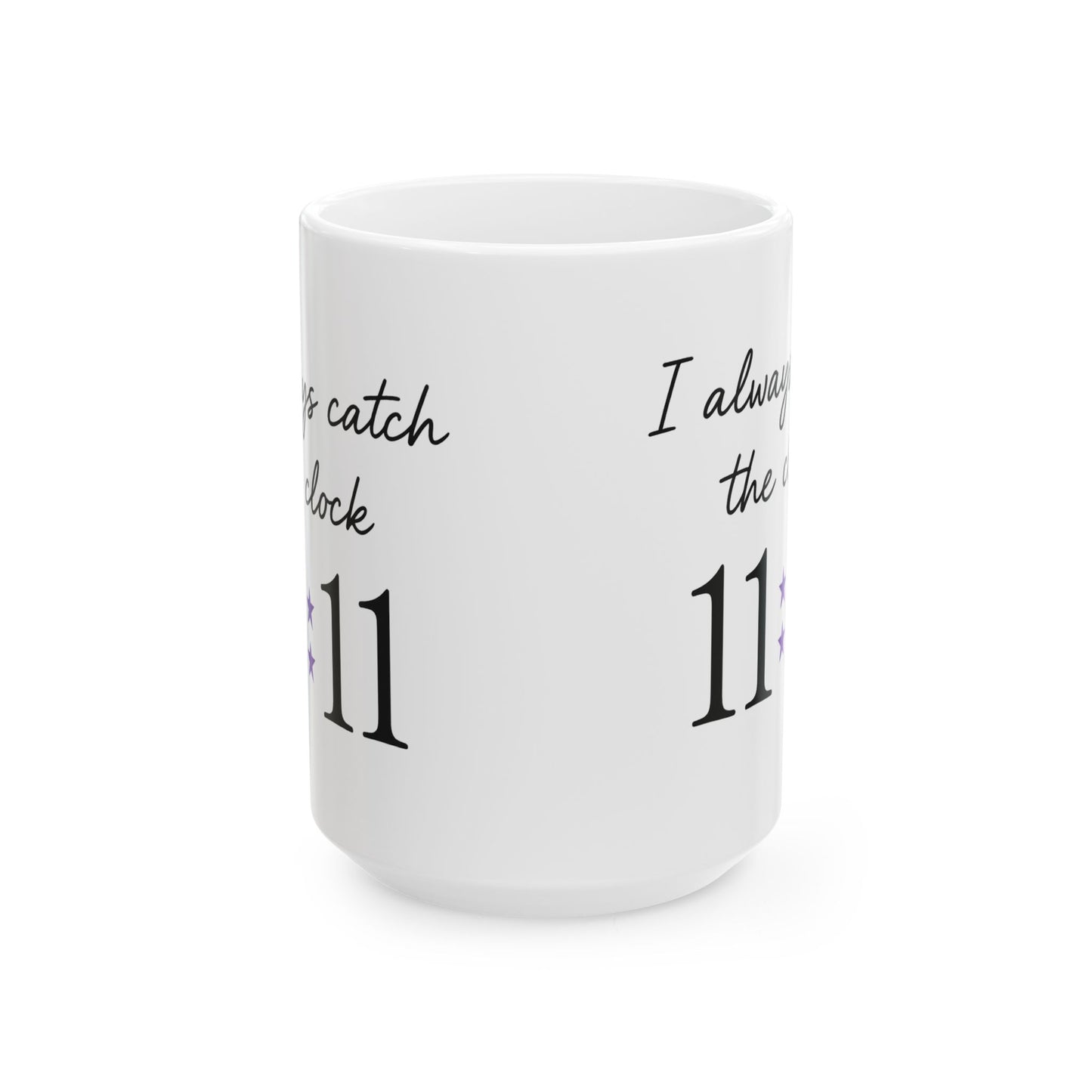 11:11 Catcher Ceramic Mug – Perfect Gift for Dreamers, Motivational Coffee Cup, Spiritual Mug, Daily Inspiration, Unique Home Decor