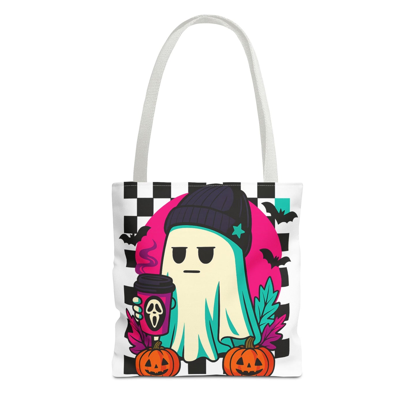 Spooky Ghost Tote Bag | Halloween Trick-or-Treat Tote, Cute Canvas Bag, Fall Accessories, Eco-Friendly Shopping Bag
