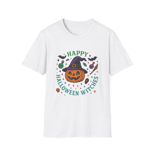 Happy Halloween Witches T-Shirt, Unisex Tee, Halloween Costume Shirt, Fall Fest Tee, Witch Lover Gift, Pumpkin Graphic Tee