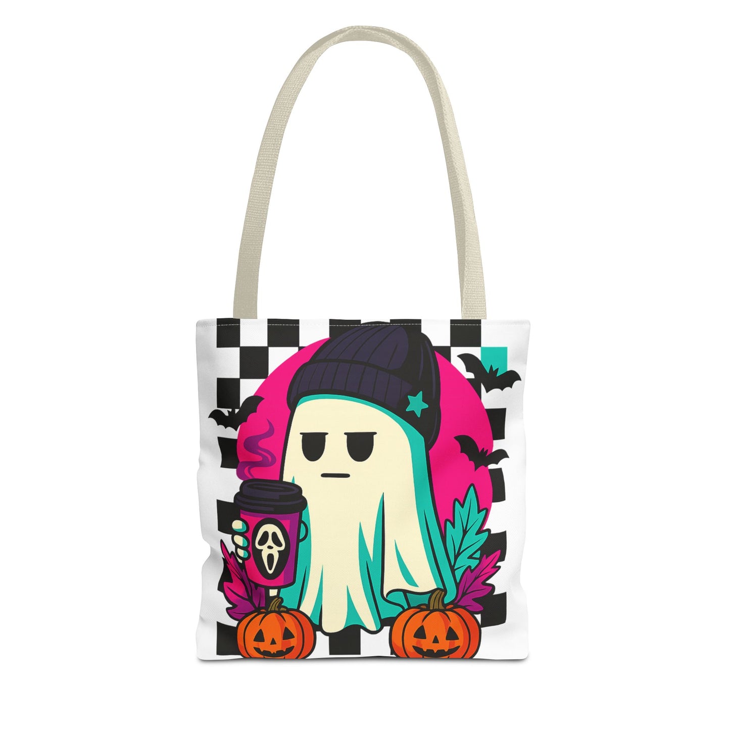 Spooky Ghost Tote Bag | Halloween Trick-or-Treat Tote, Cute Canvas Bag, Fall Accessories, Eco-Friendly Shopping Bag