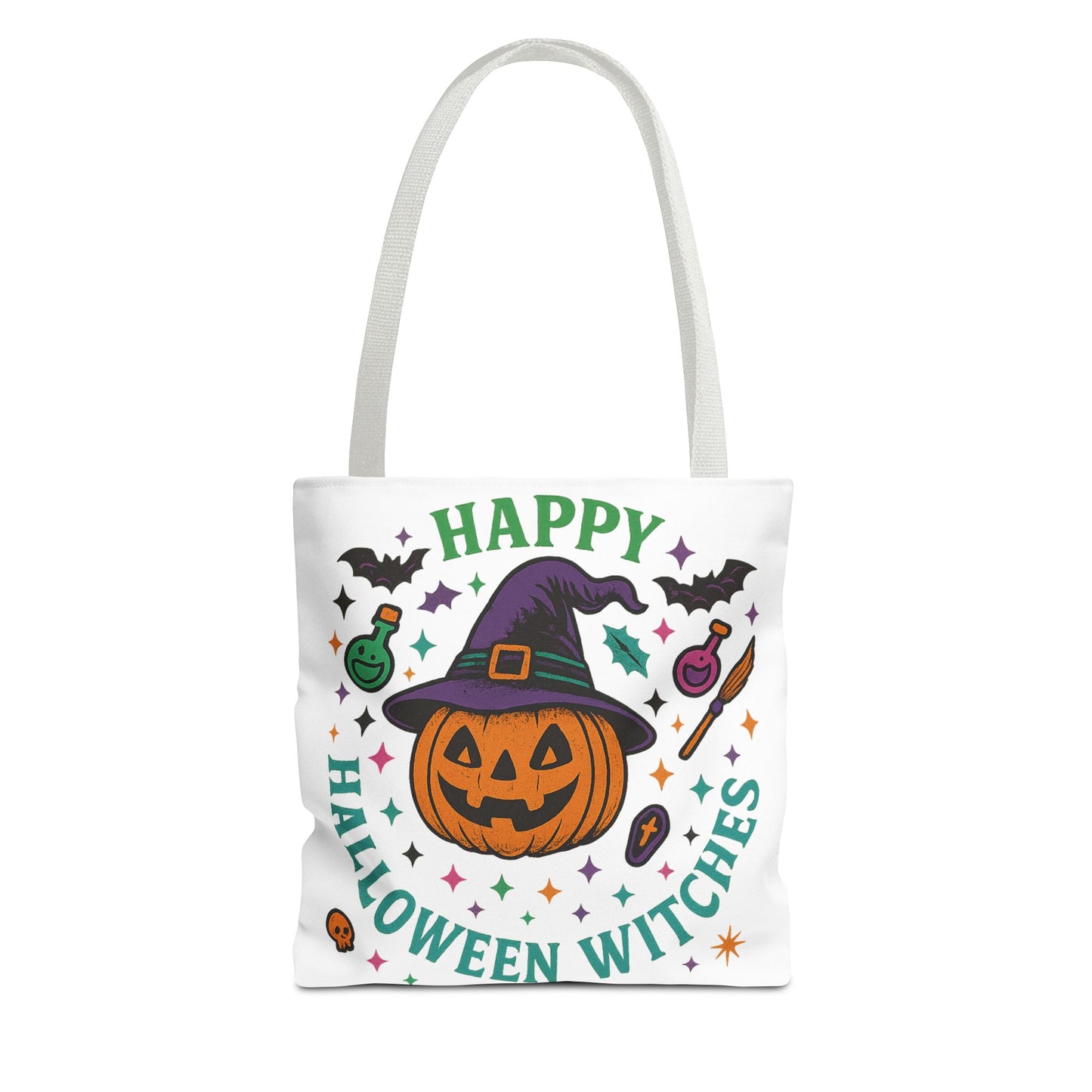 Halloween Witches Tote Bag, Spooky Season Carryall, Witchy Gift, Trick or Treat Bag, Eco-Friendly Shopper, Fall Festival Accessory