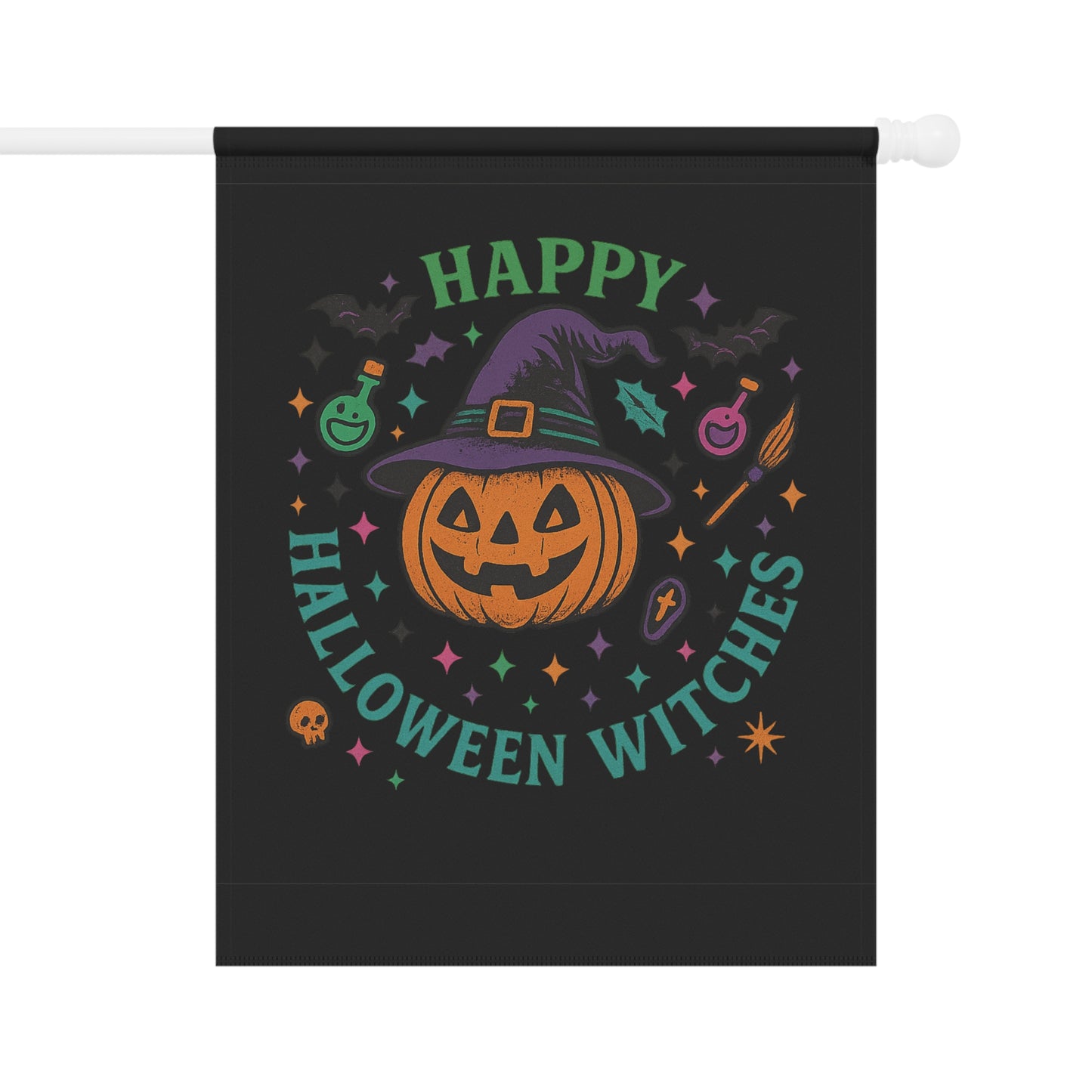 Halloween Garden Banner, Outdoor Decor, Fall Decoration, Spooky Yard Sign, Witches Welcome Flag