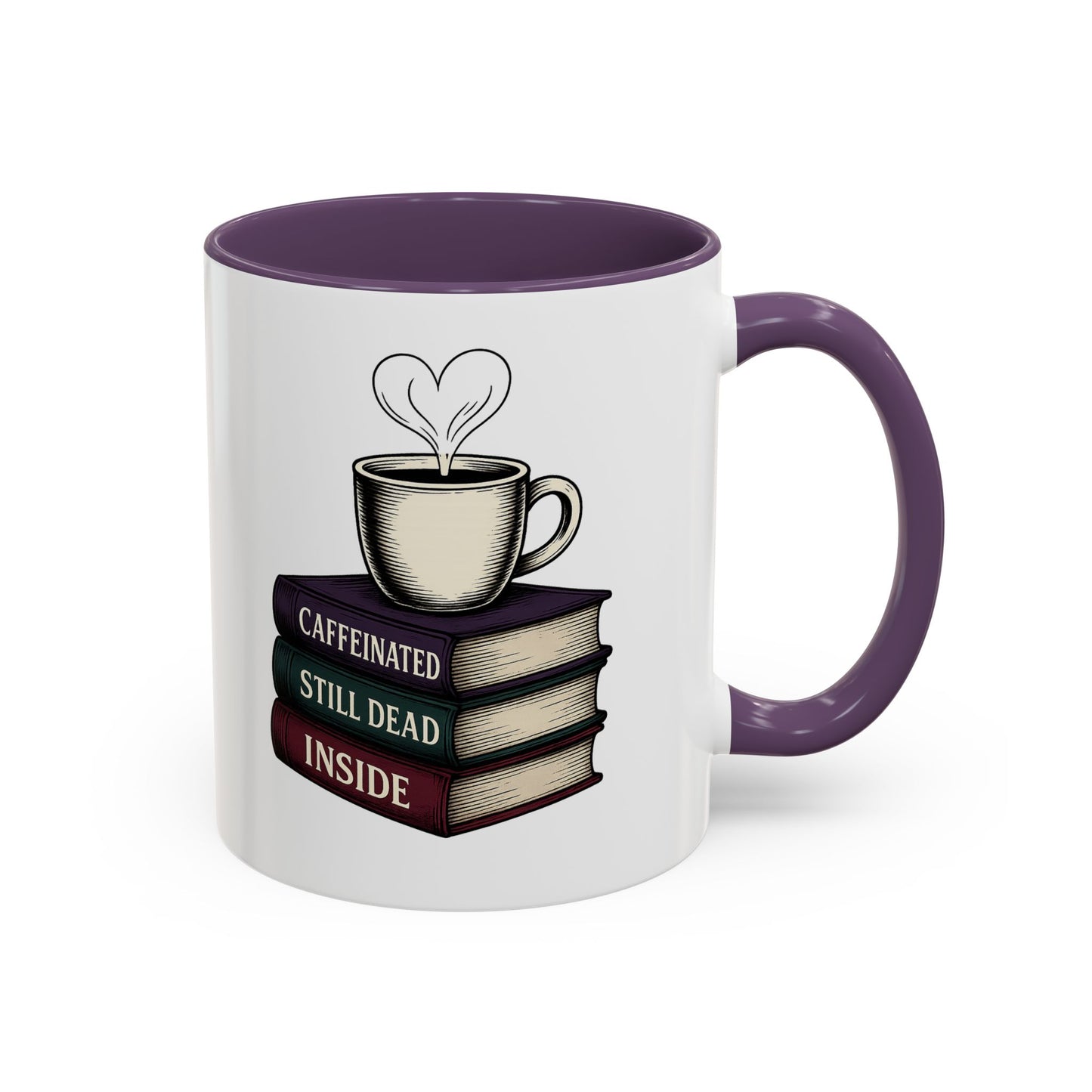 Coffee Lover's Accent Mug, Perfect Gift for Readers, Caffeine Enthusiasts, Book Lovers, Cozy Home Decor, Funny Coffee Cup