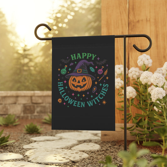 Halloween Garden Banner, Outdoor Decor, Fall Decoration, Spooky Yard Sign, Witches Welcome Flag