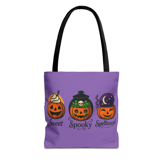 Halloween Pumpkin Tote Bag - Sweet Spooky Spellbound, Trick or Treat Bag, Fall Accessory, Autumn Decor, Gift for Halloween, [...]
