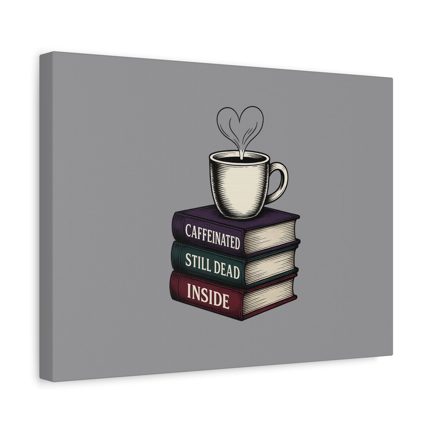 Coffee Lover Canvas Wall Art, Perfect for Book Nooks, Home Decor, Gift for Readers, Library Wall Decor, Literary Gifts