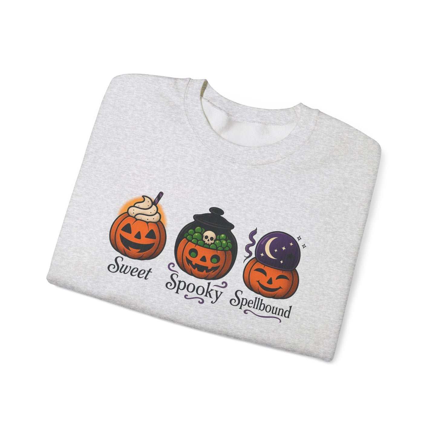 Halloween Pumpkin Sweatshirt - Spooky Design, Cozy Unisex Crewneck for Fall, Halloween Apparel, Cute Gift, Autumn Fashion