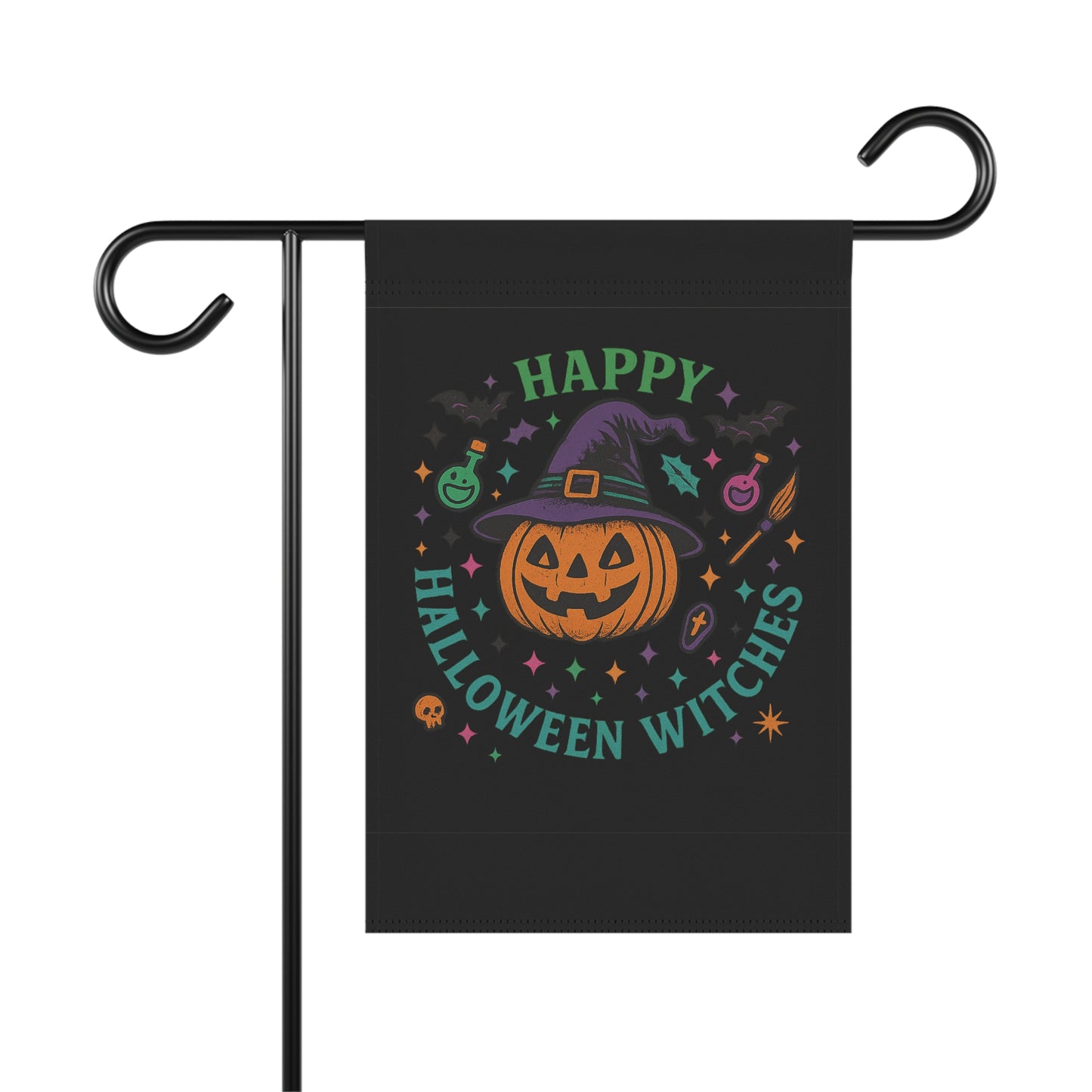 Halloween Garden Banner, Outdoor Decor, Fall Decoration, Spooky Yard Sign, Witches Welcome Flag