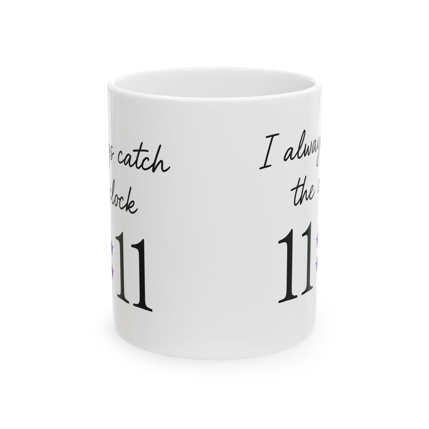 11:11 Catcher Ceramic Mug – Perfect Gift for Dreamers, Motivational Coffee Cup, Spiritual Mug, Daily Inspiration, Unique Home Decor