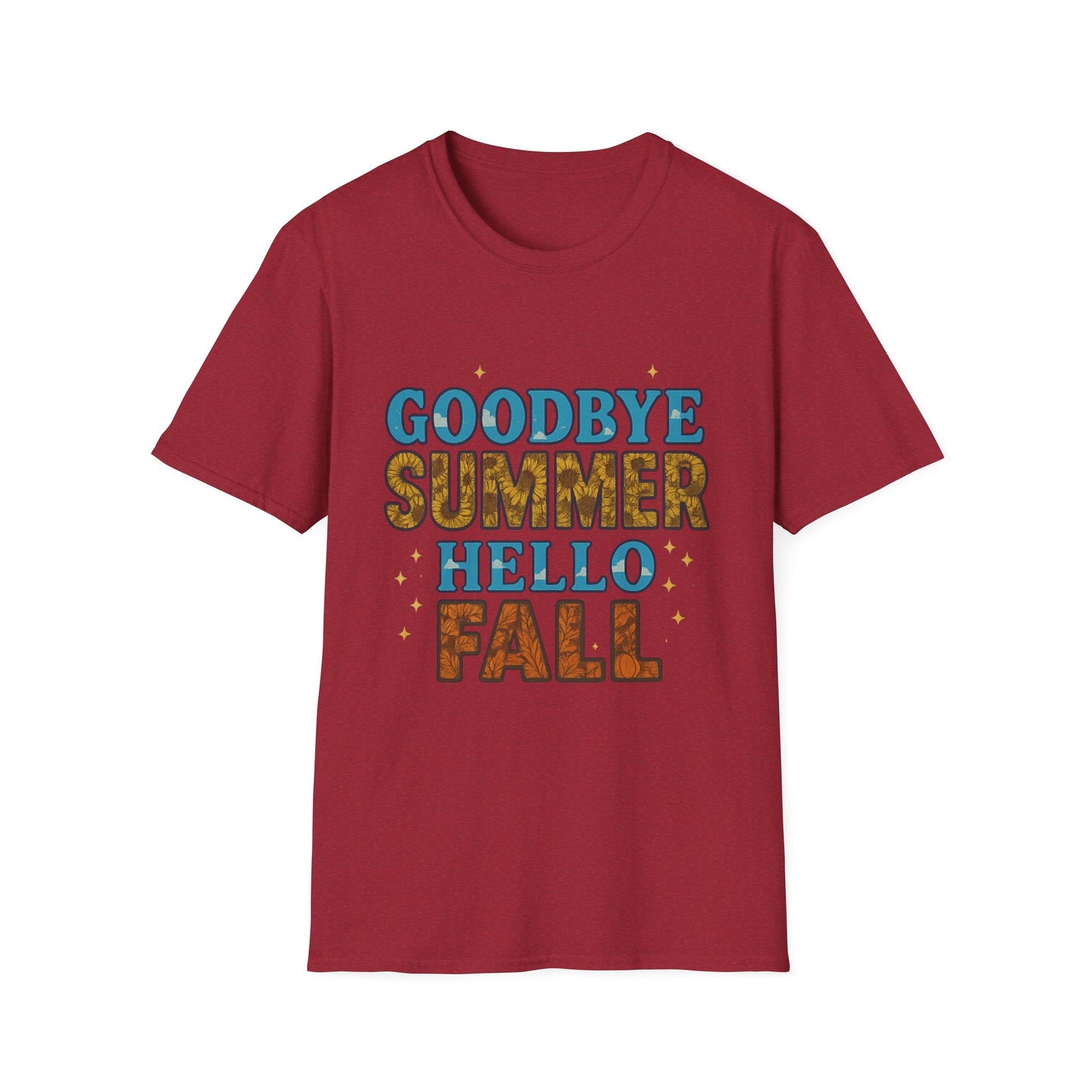 Autumn Vibes Tee | Goodbye Summer Hello Fall Shirt, Casual Fall Apparel, Unisex T-Shirt, Seasonal Fashion, Gift for Her/Him